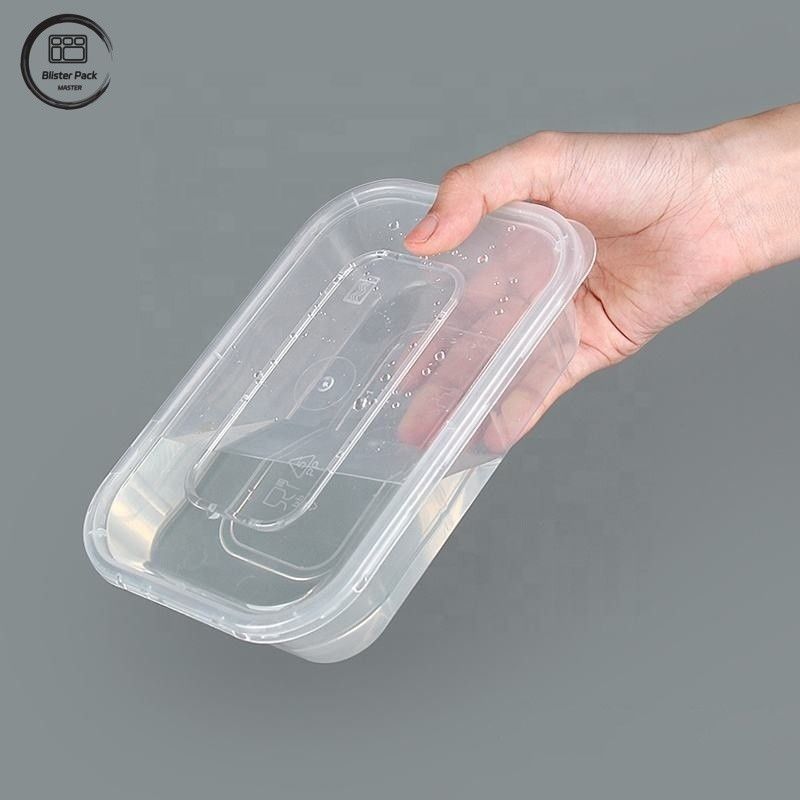 마이크로웨이브용 PP 일회용 플라스틱 벤토 박스 뚜?? 과 함께 클레아 다중 크기 500ml ~ 1500ml