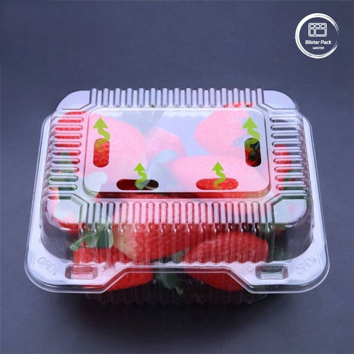 OEM/ODM Clamshell 일회용 과일 트레이 및 채소 용기 맑은 PET 플라스틱 식품 등급