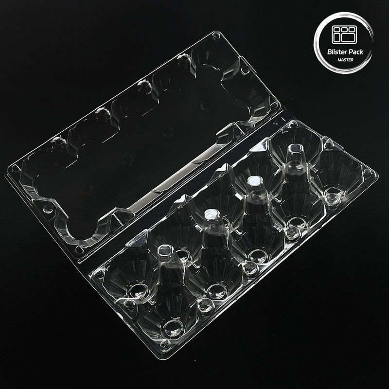 15 슬롯 맑은 일회용 플라스틱 달걀 블러스터 트레이 커스텀 디자인 0.25mm~1.0mm 두께
