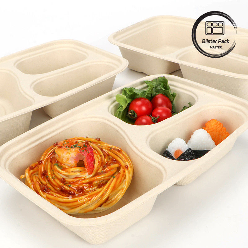 9인치 사탕수수 바가세 클램셸 점심 상자 햄버거와 베이커를 위한 일회용 및 생분해성 식품 용기