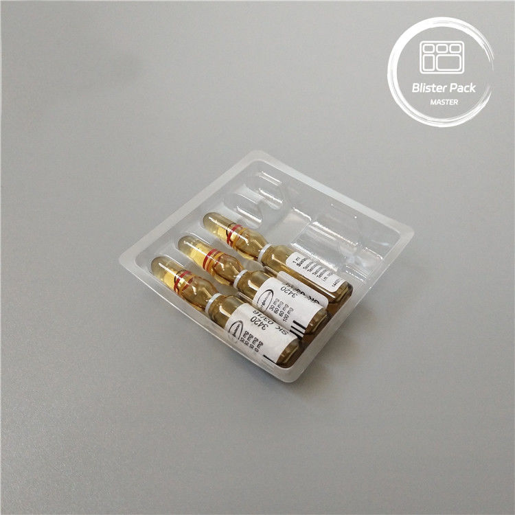 맞춤형 플라스틱 앰풀 의료 블리스터 포장 트레이 1ml 방울 맑은 PVC 일회용