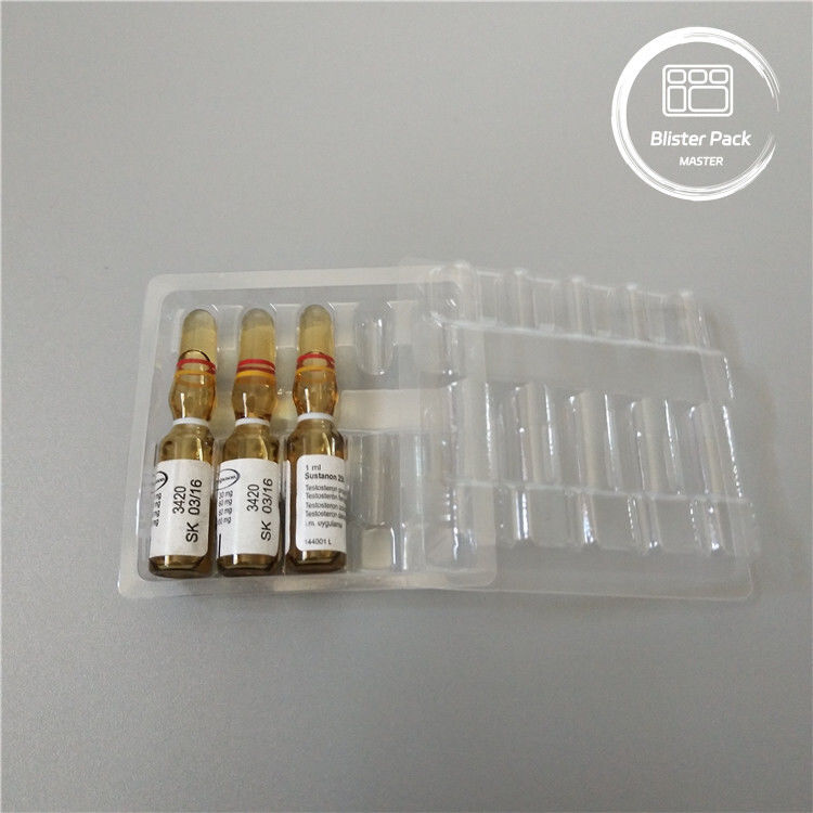 맞춤형 플라스틱 앰풀 의료 블리스터 포장 트레이 1ml 방울 맑은 PVC 일회용