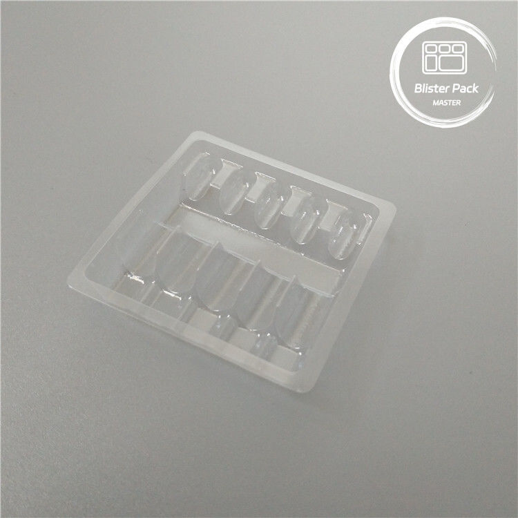 맞춤형 플라스틱 앰풀 의료 블리스터 포장 트레이 1ml 방울 맑은 PVC 일회용