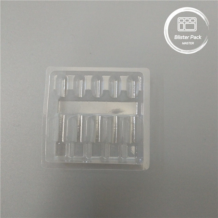 맞춤형 플라스틱 앰풀 의료 블리스터 포장 트레이 1ml 방울 맑은 PVC 일회용