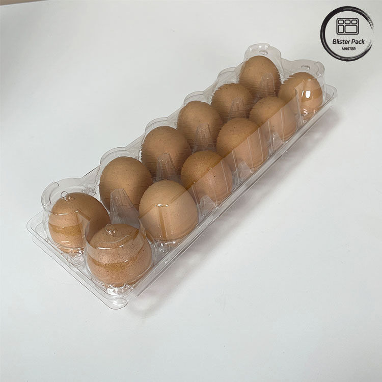 12 카운트 재사용 치킨 에그 플라스틱 블러스터 트레이 저장 및 운송을위한 열형 트레이